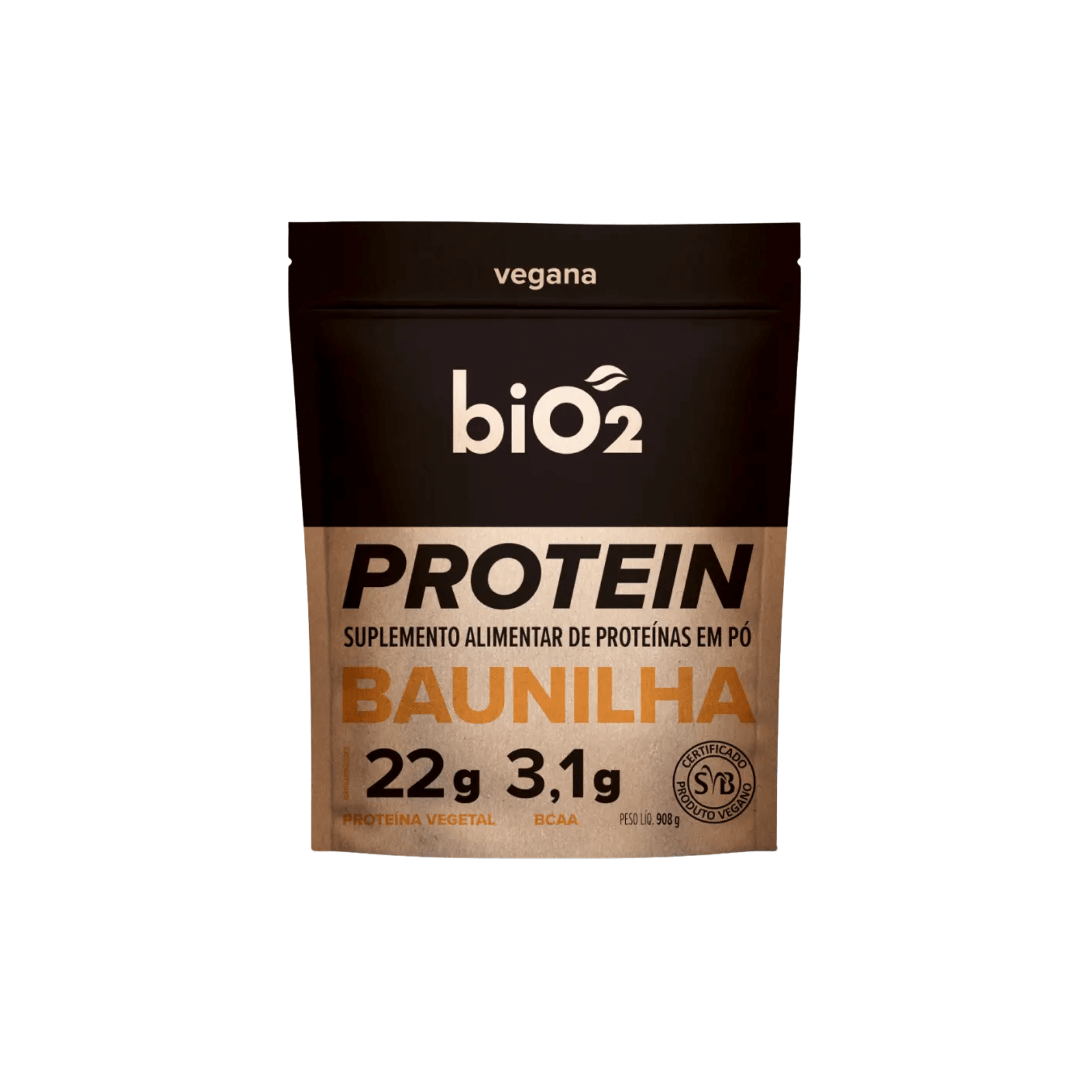 Proteína Vegetal de Arroz e Ervilha Sabor Baunilha 908g - biO2