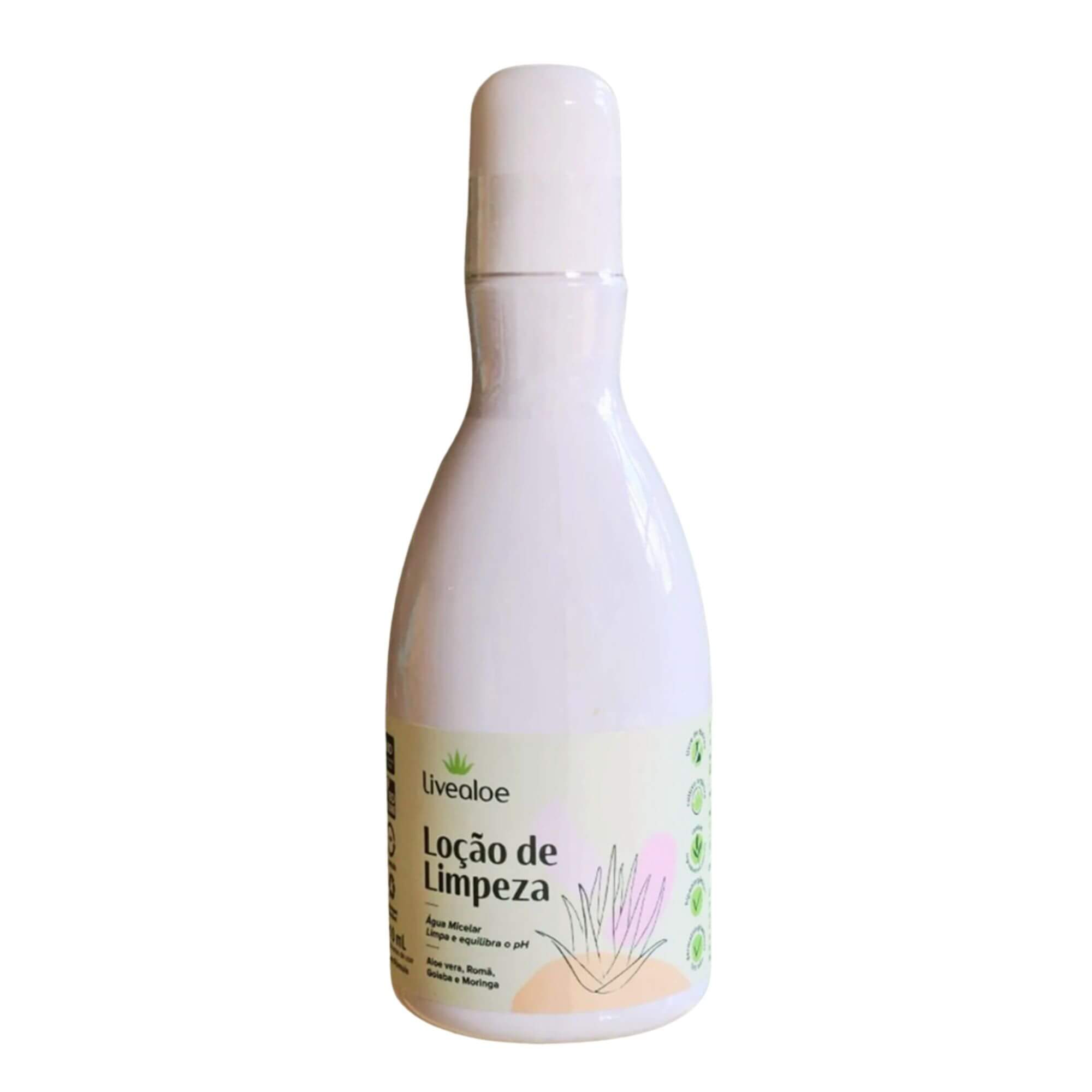 Loção Facial de Limpeza Aloe Vera e Moringa 210ml - Livealoe