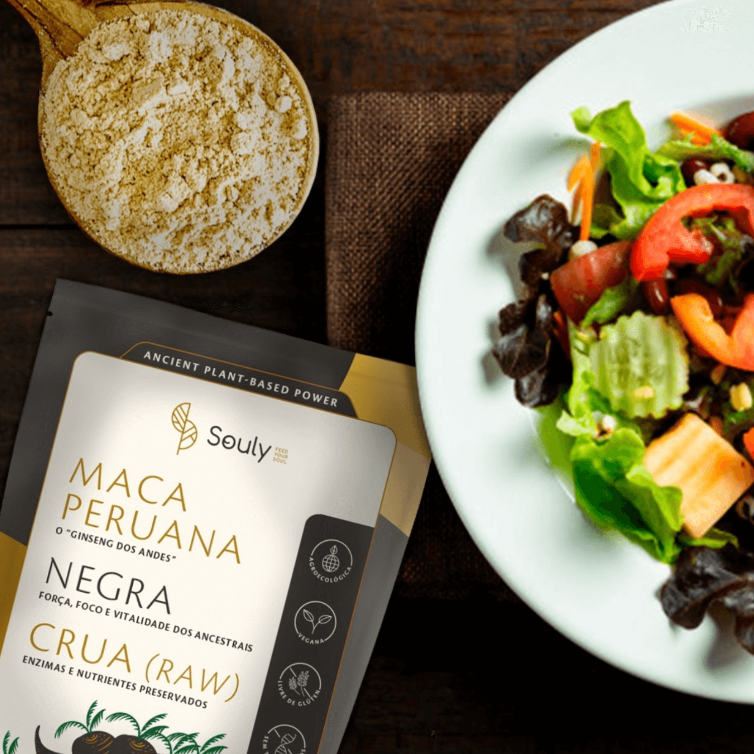 Maca Peruana Negra em Pó 100g - Souly
