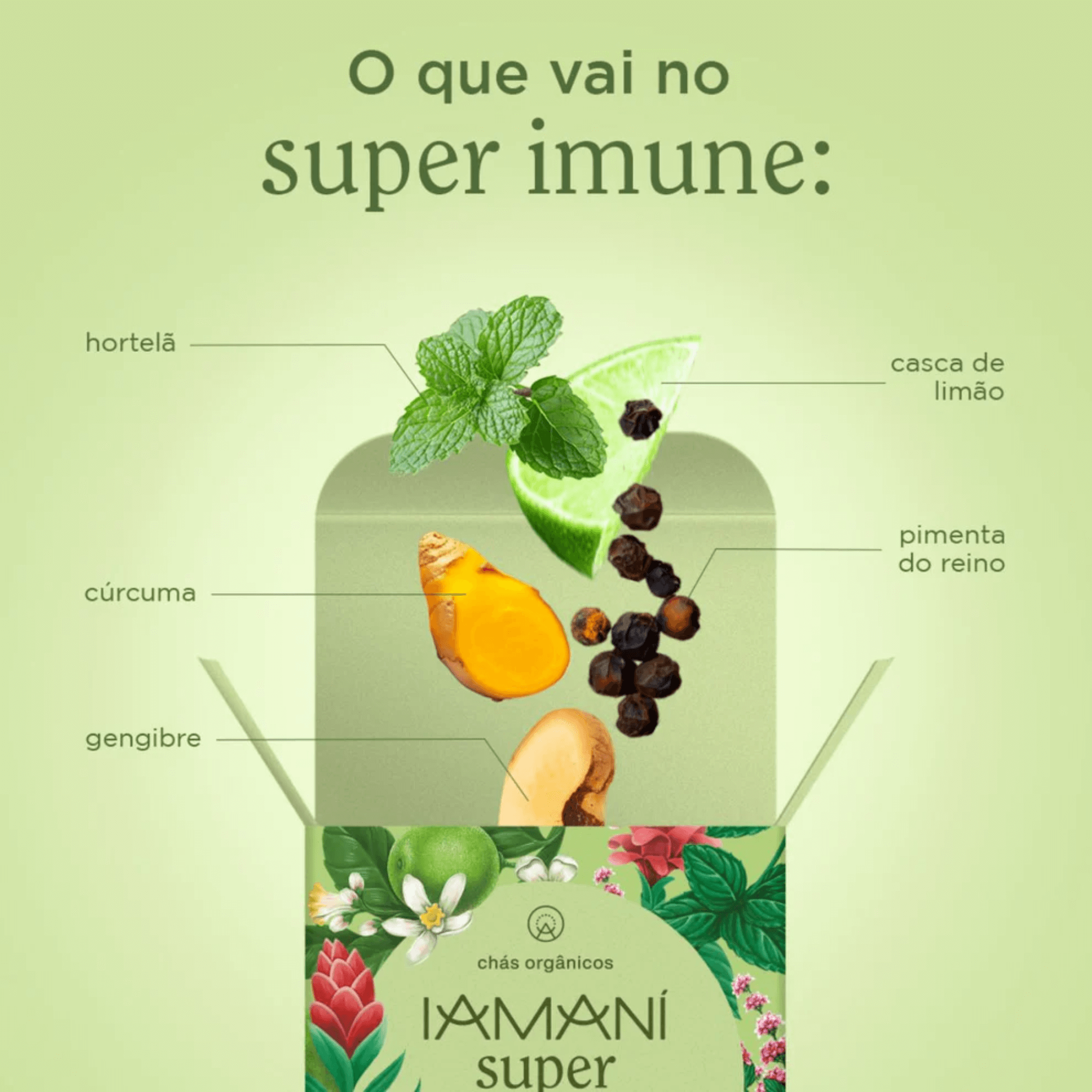 Chá Funcional Orgânico Super Imune - Iamaní
