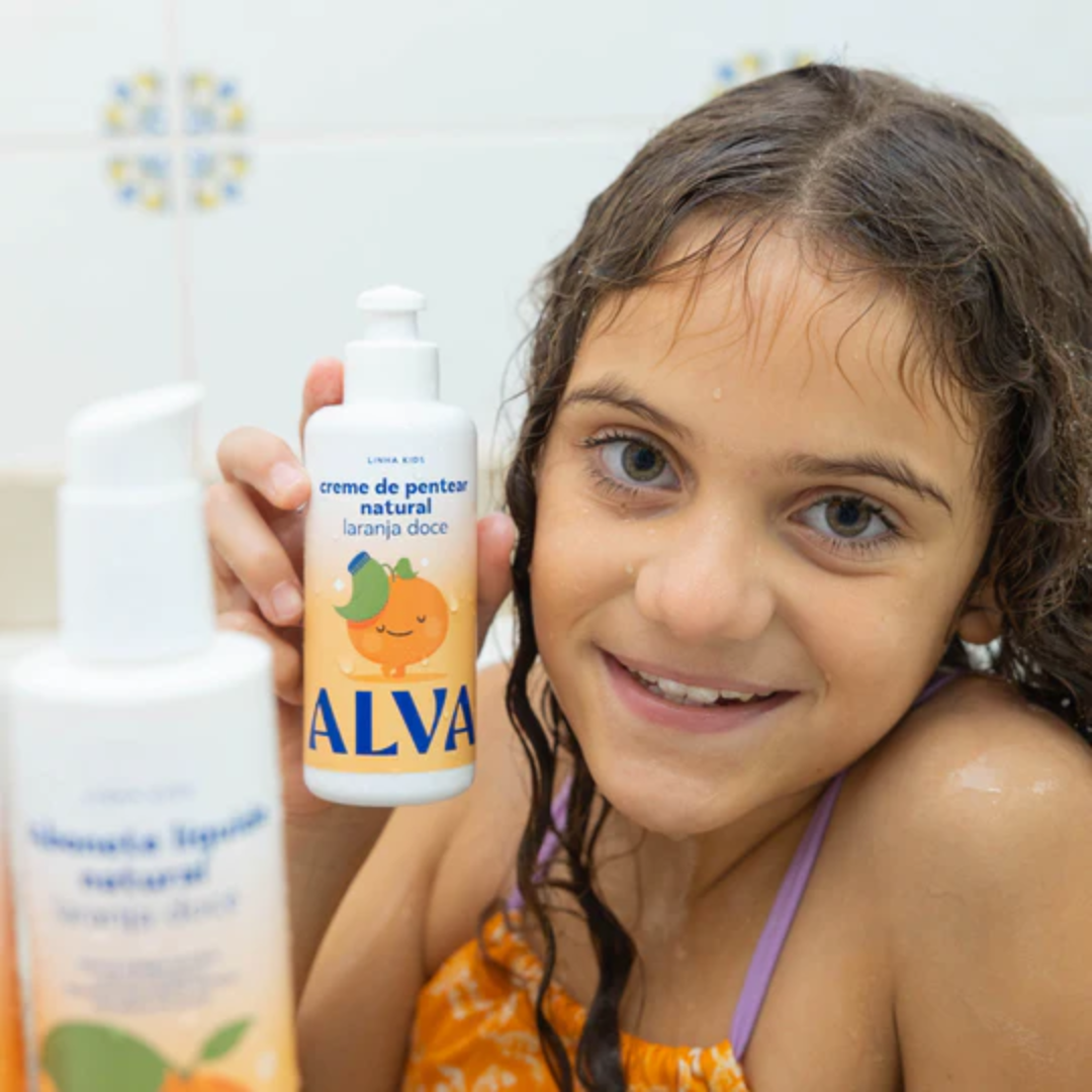 Creme para Pentear Infantil Laranja Doce e Baunilha 160ml - Alva