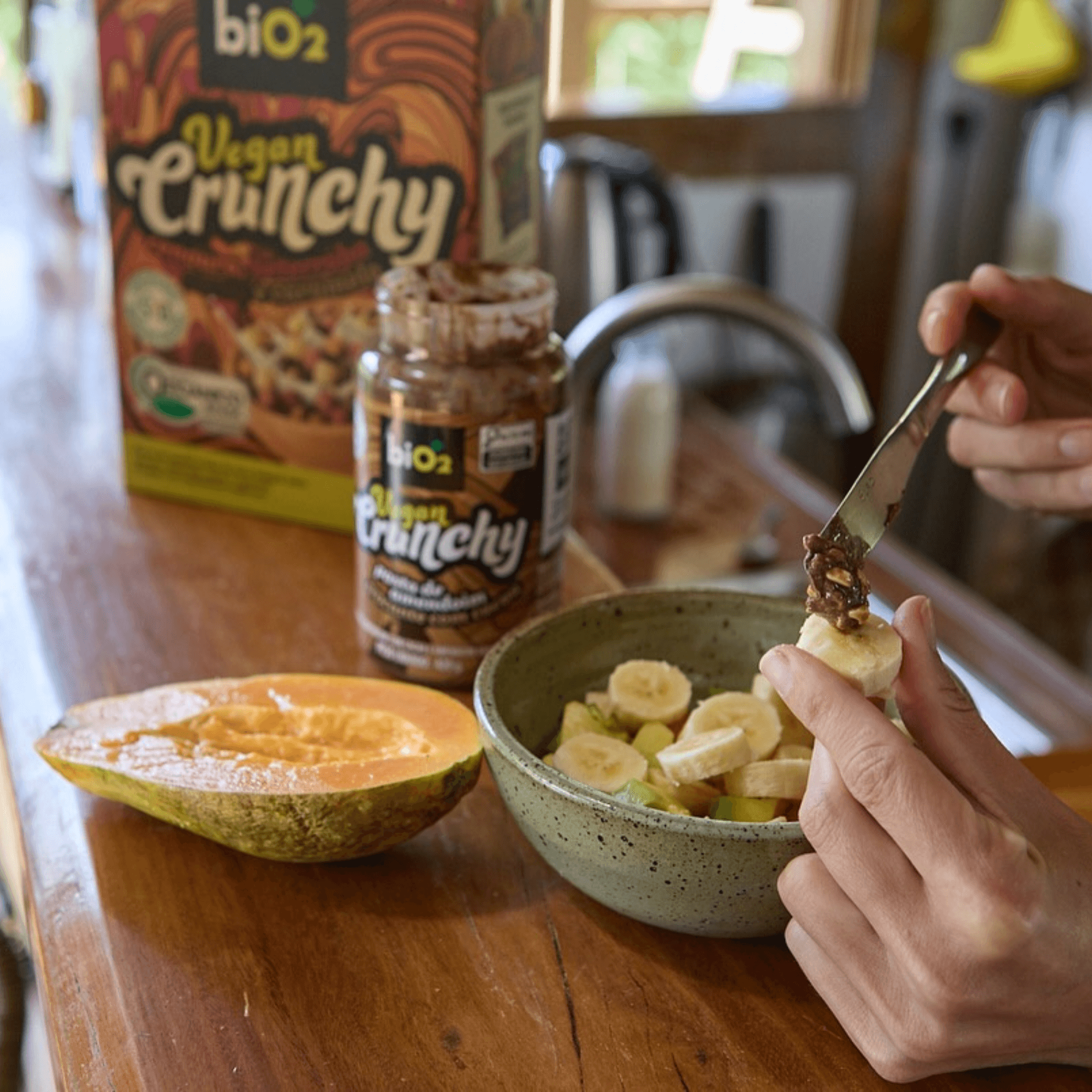 Vegan Crunchy Pasta de Amendoim Crocante com Cacau 420g - biO2