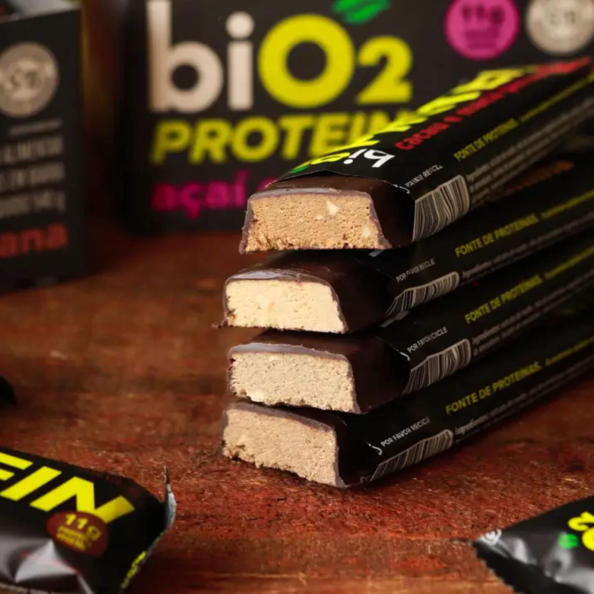 Barra de Proteína Sabor Cacau e Maca Peruana 45g - biO2