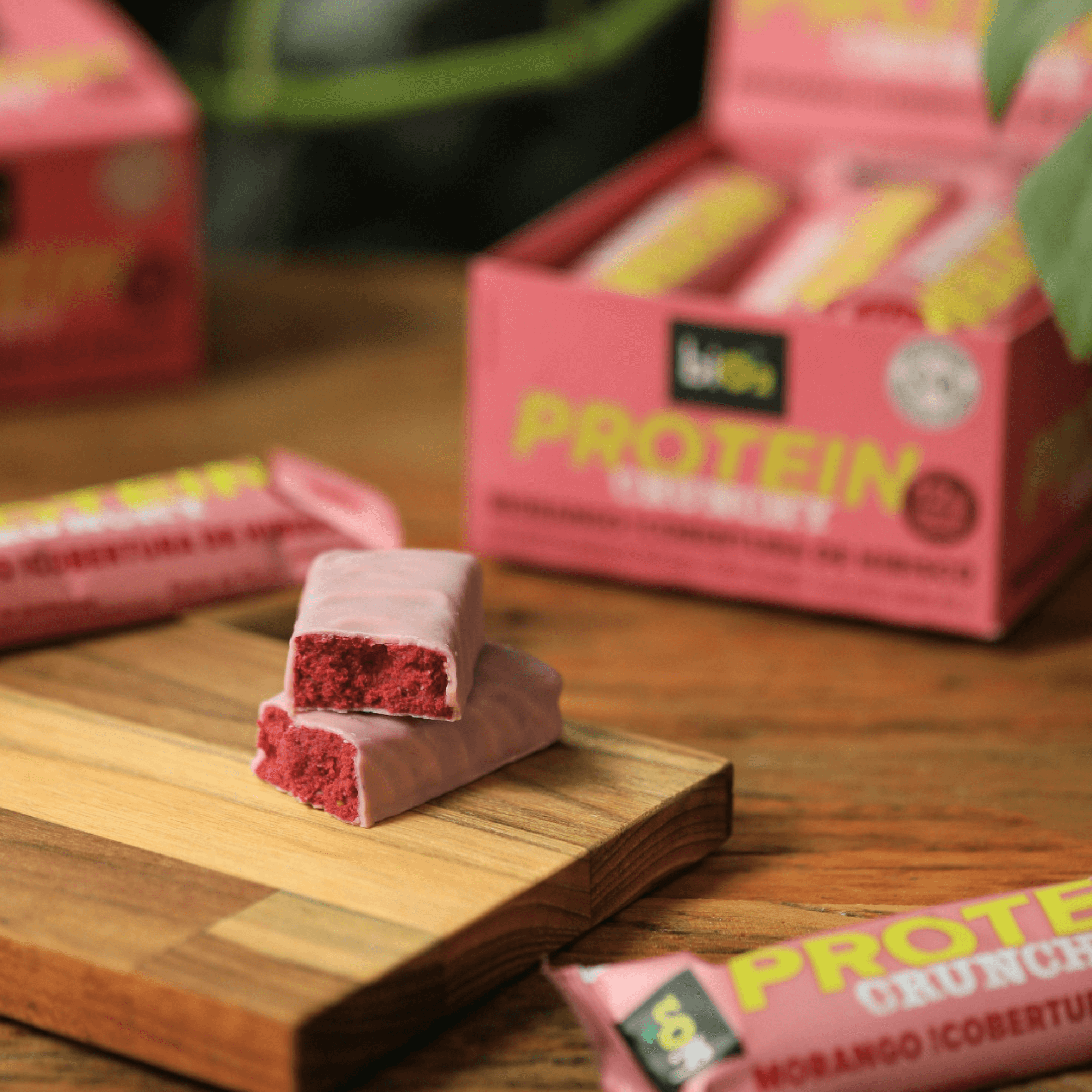 Protein Crunchy Morango com Hibisco 9x50g - biO2