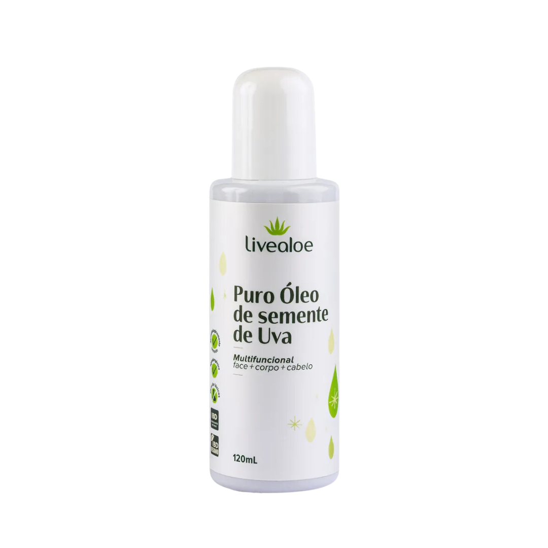 Puro Óleo de Semente de Uva 120ml - Livealoe