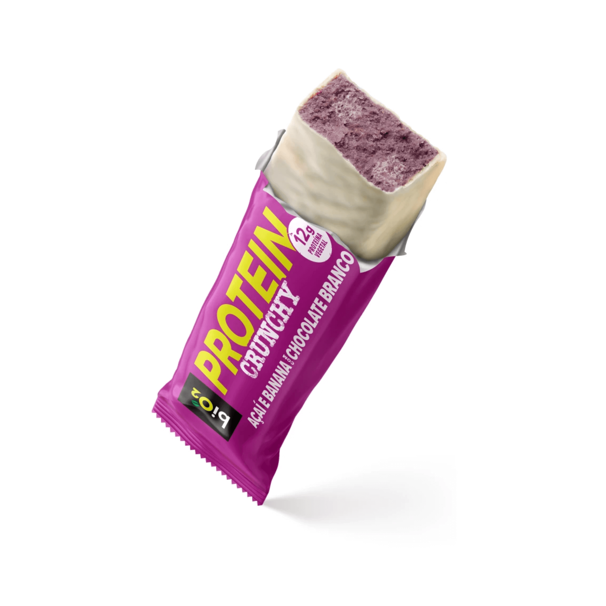 Protein Crunchy Açaí com Chocolate Branco 9x50g - biO2