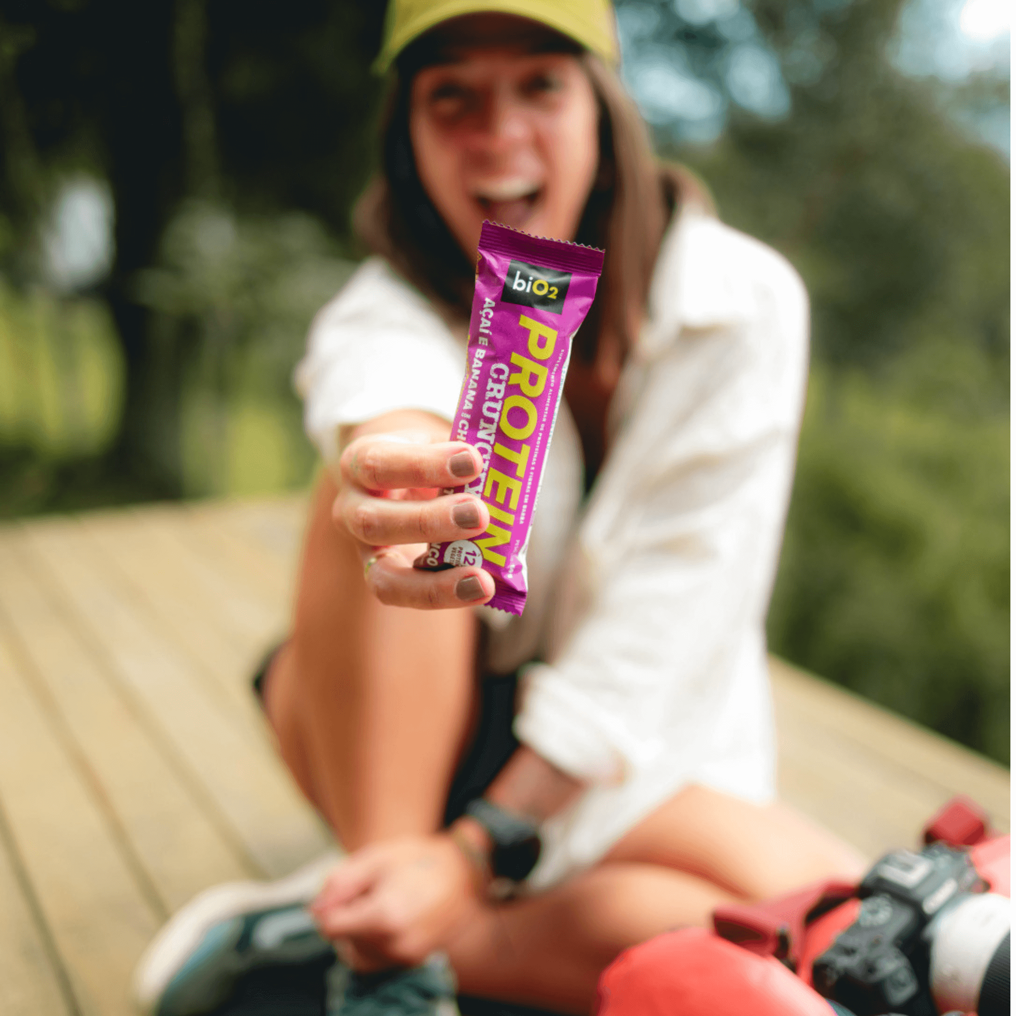 Protein Crunchy Açaí com Chocolate Branco 9x50g - biO2