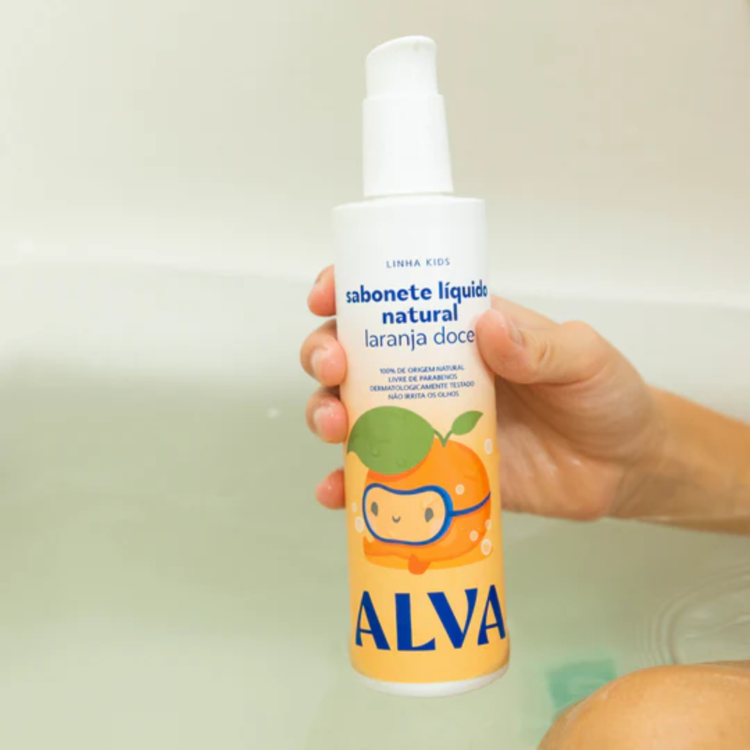 Sabonete Liquido Infantil Laranja Doce e Baunilha 250ml - Alva