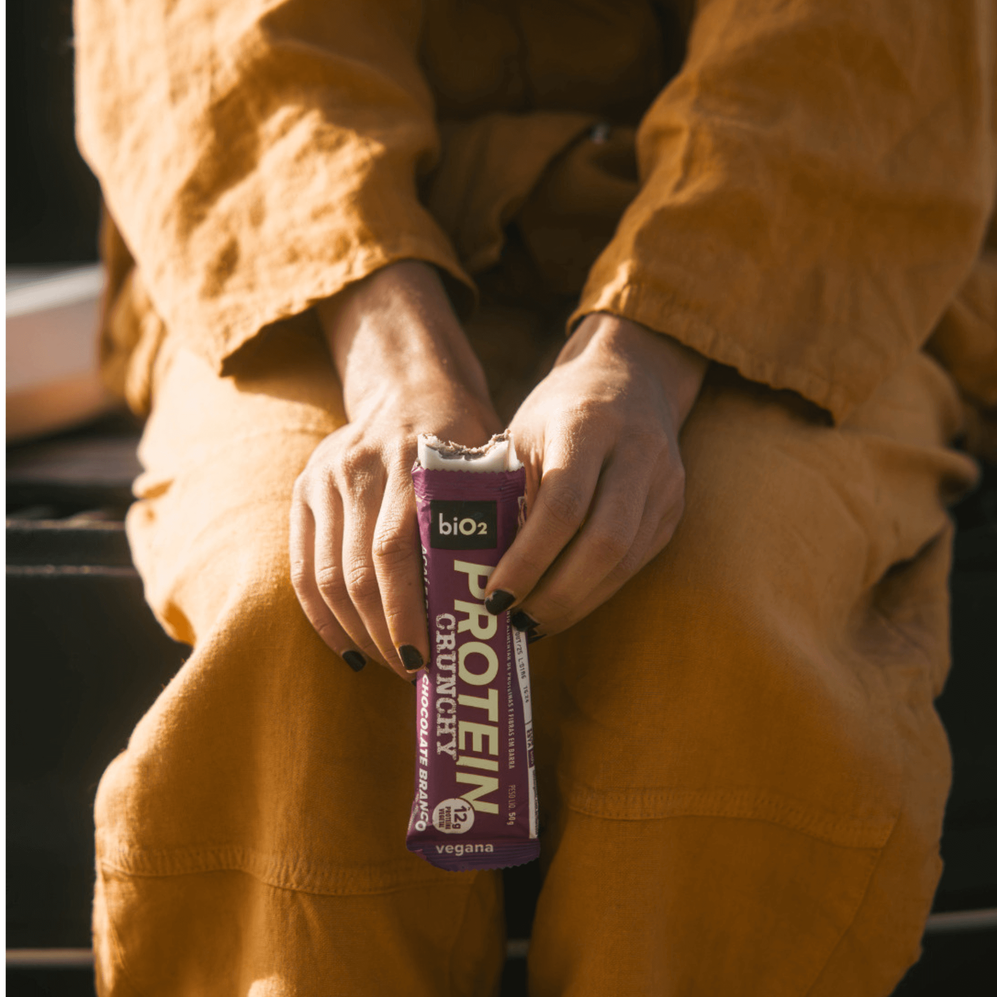 Protein Crunchy Açaí com Chocolate Branco 9x50g - biO2
