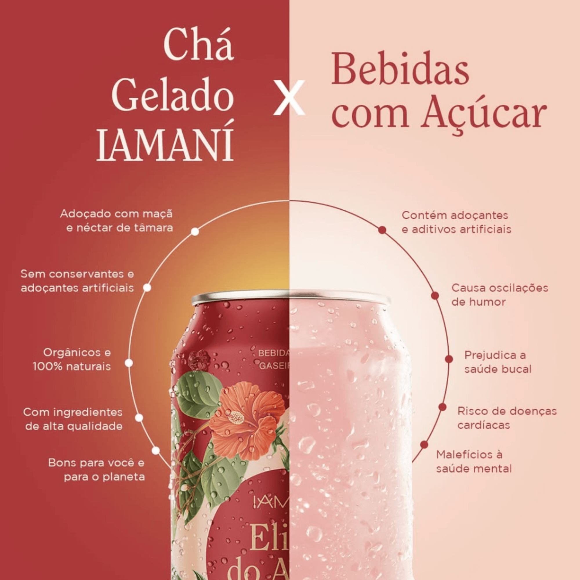 Chá Gaseificado Energia Vital 355ml - Iamaní