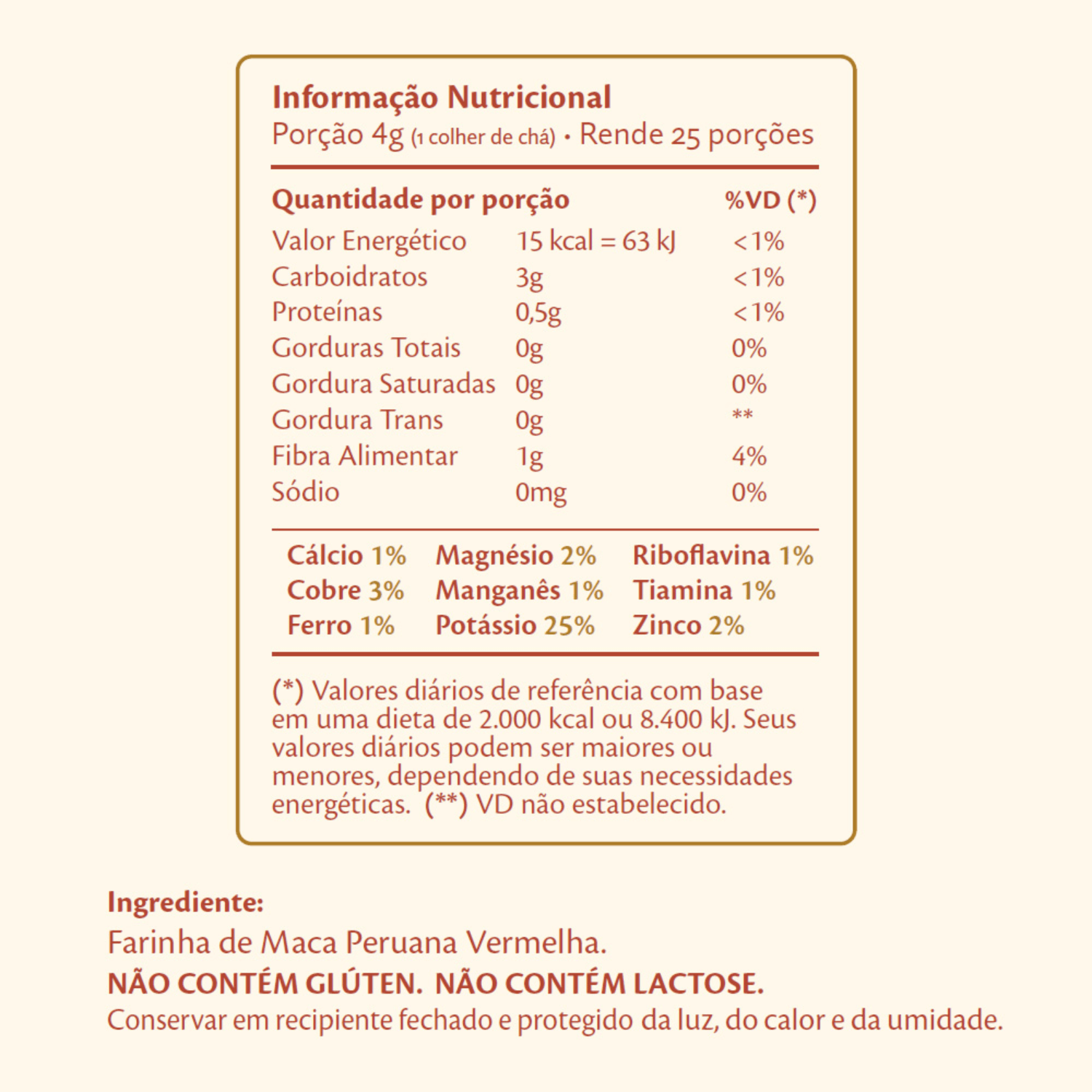 Maca Peruana Vermelha em Pó 100g - Souly