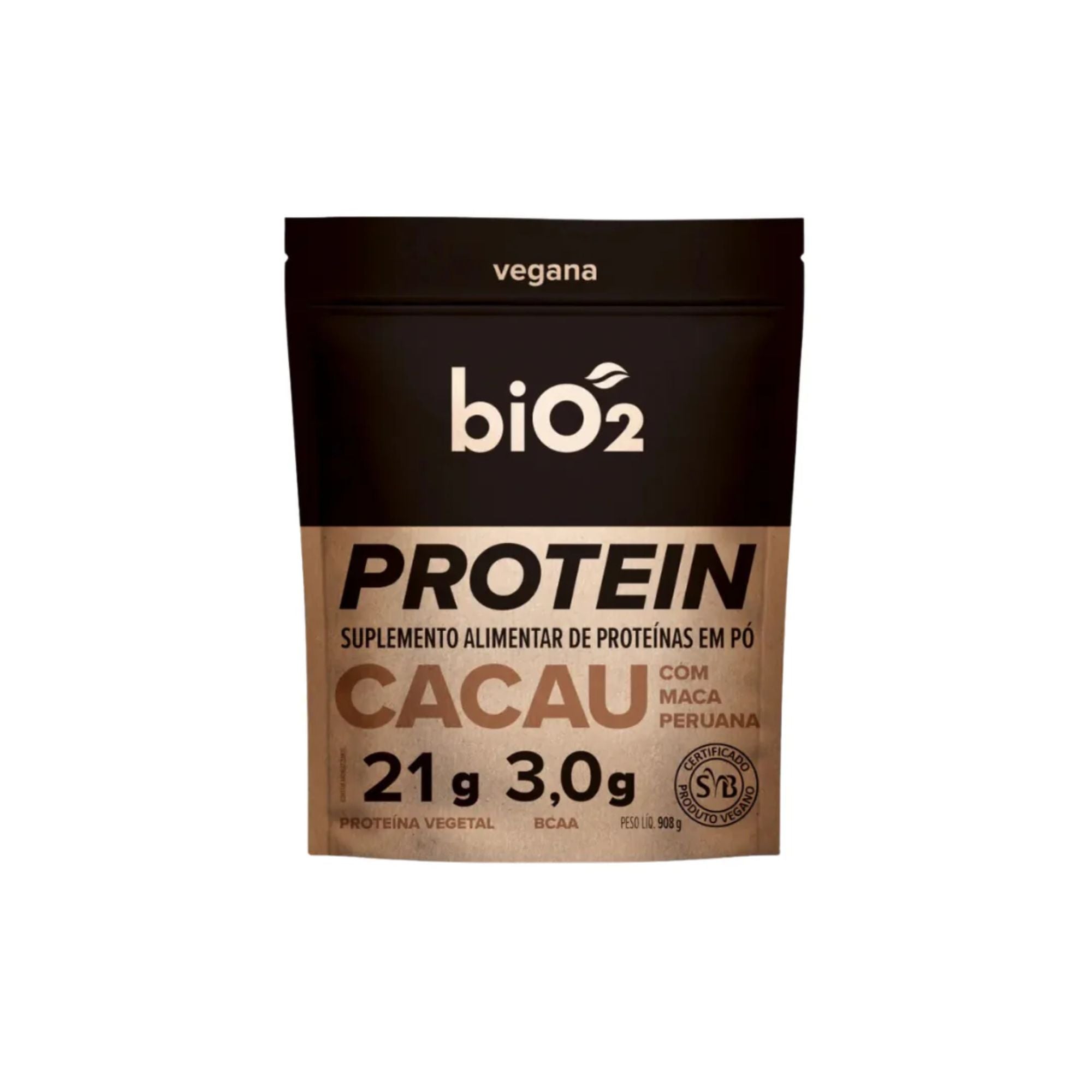 Proteína Vegetal de Arroz e Ervilha Sabor Cacau e Maca Peruana 908g - biO2