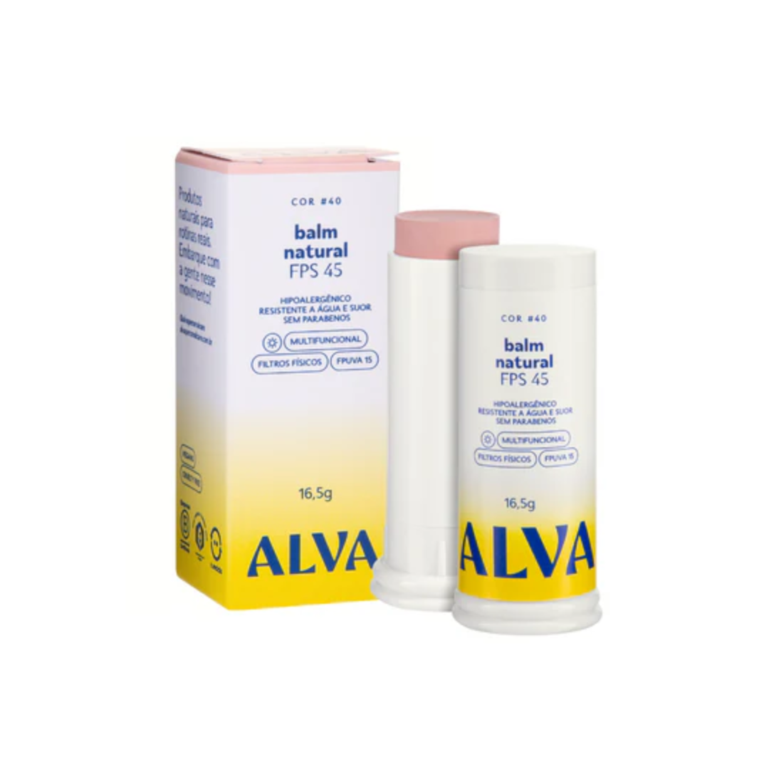 Balm Natural FPS 45 com Cor Base - Alva