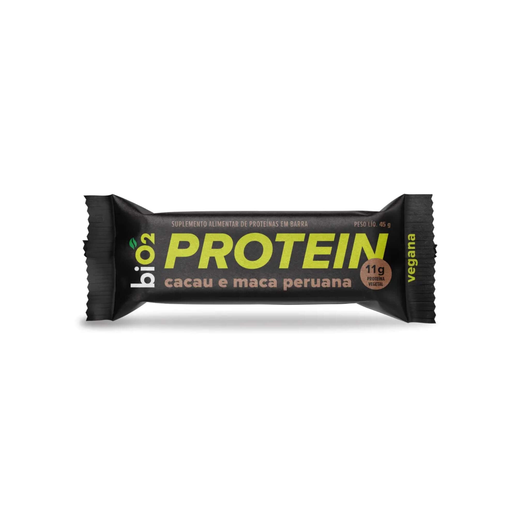 Barra de Proteína Sabor Cacau e Maca Peruana 45g - biO2
