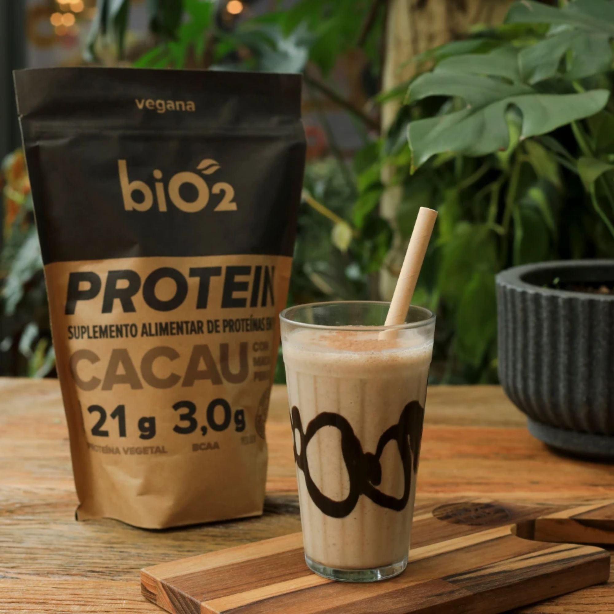 Proteína Vegetal de Arroz e Ervilha Sabor Cacau e Maca Peruana 908g - biO2