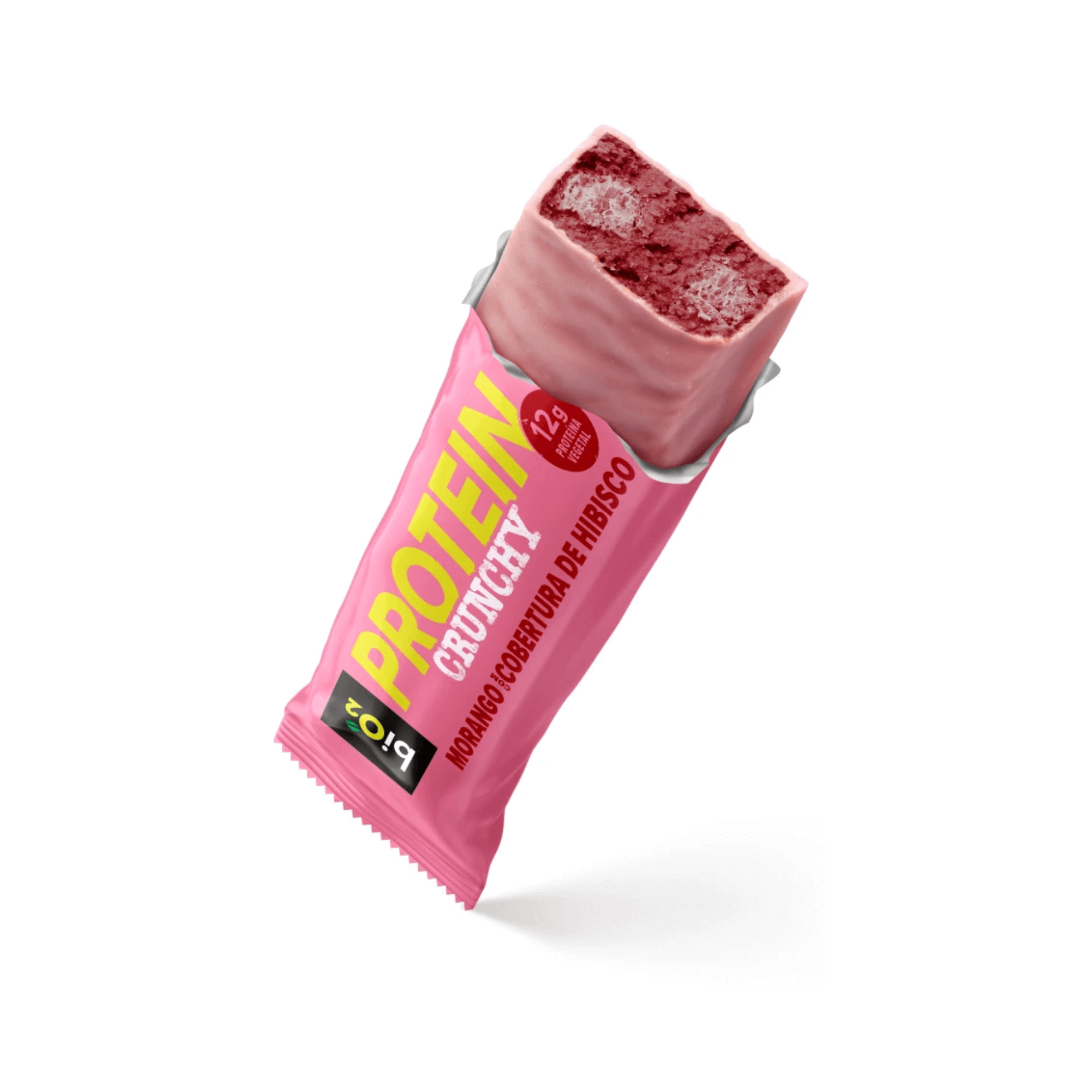 Protein Crunchy Morango com Hibisco 9x50g - biO2