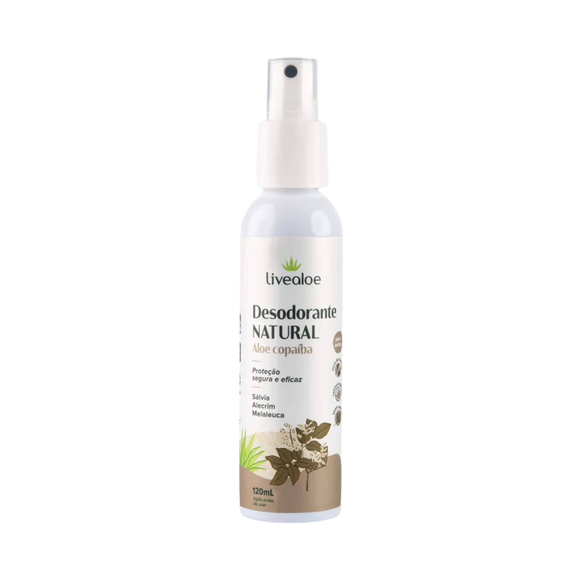Desodorante Natural Aloe Copaíba 120ml - Livealoe