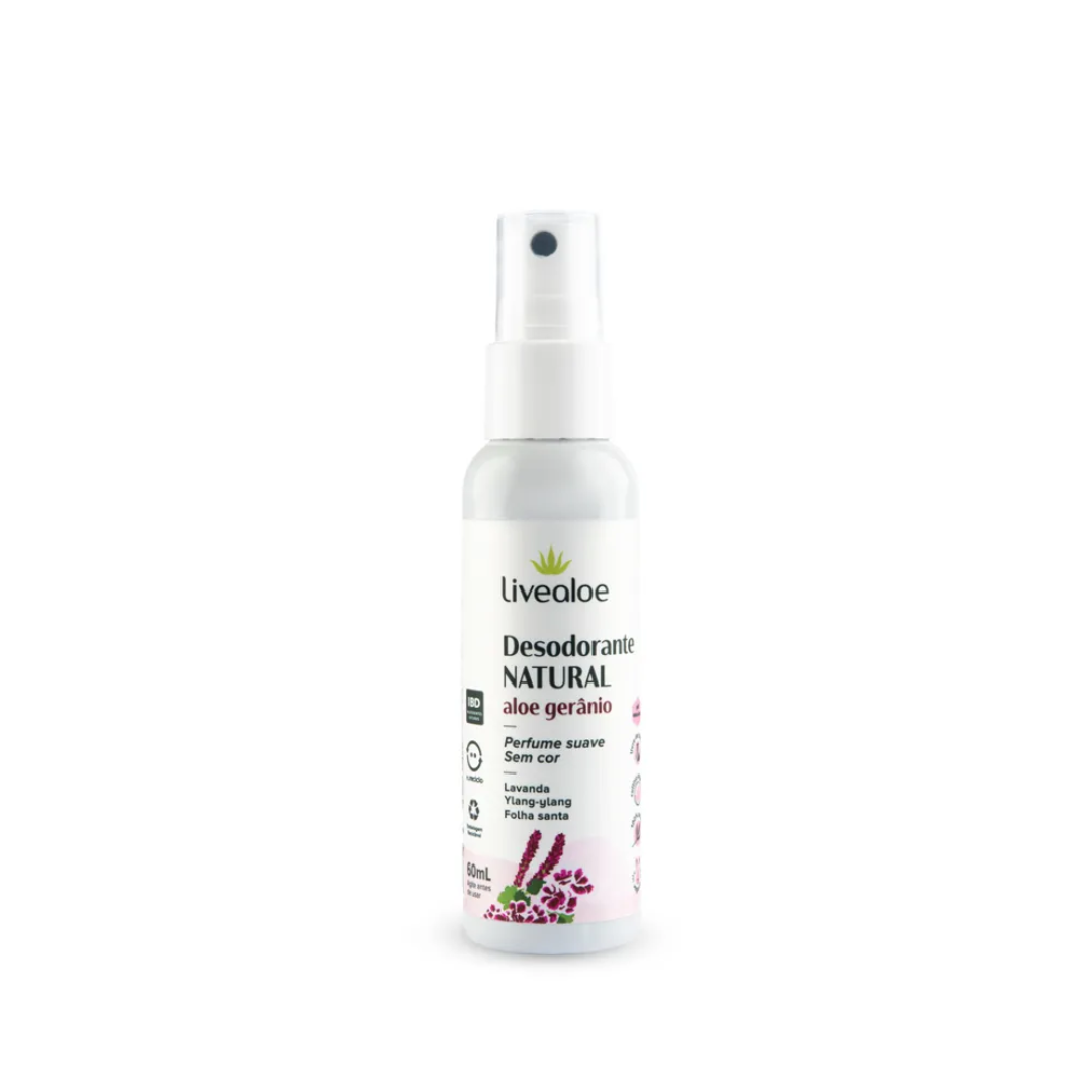 Desodorante Natural Aloe Gerânio - Livealoe