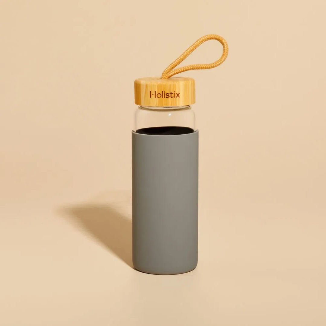 Garrafa de Vidro Cinza - Holistix