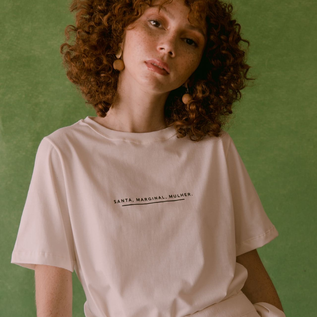 T-shirt Santa, Marginal, Mulher - Jouer Couture