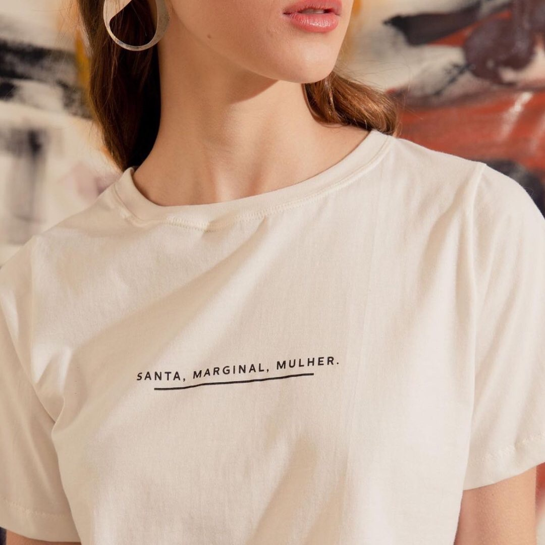 T-shirt Santa, Marginal, Mulher - Jouer Couture