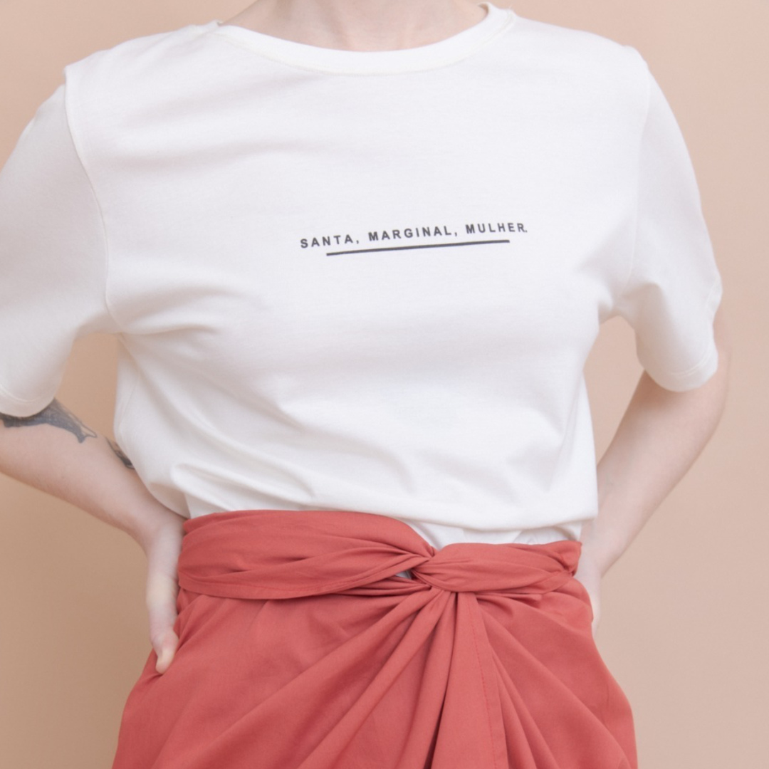 T-shirt Santa, Marginal, Mulher - Jouer Couture