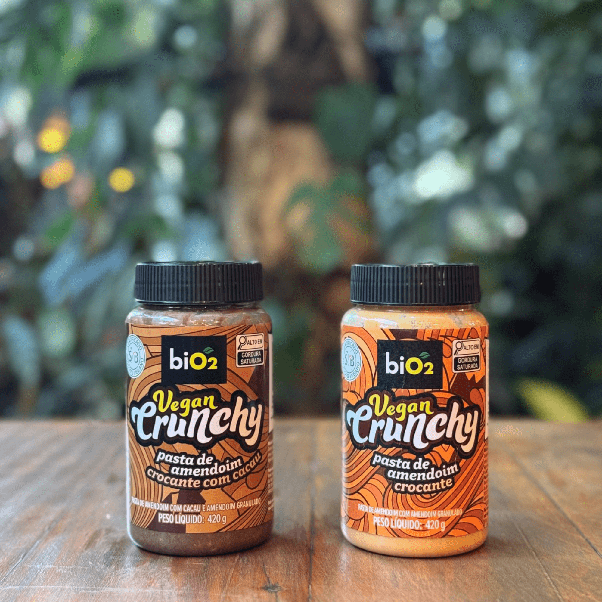 Kit Pasta de Amendoim Crocante + Pasta de Amendoim Crocante com Cacau biO2