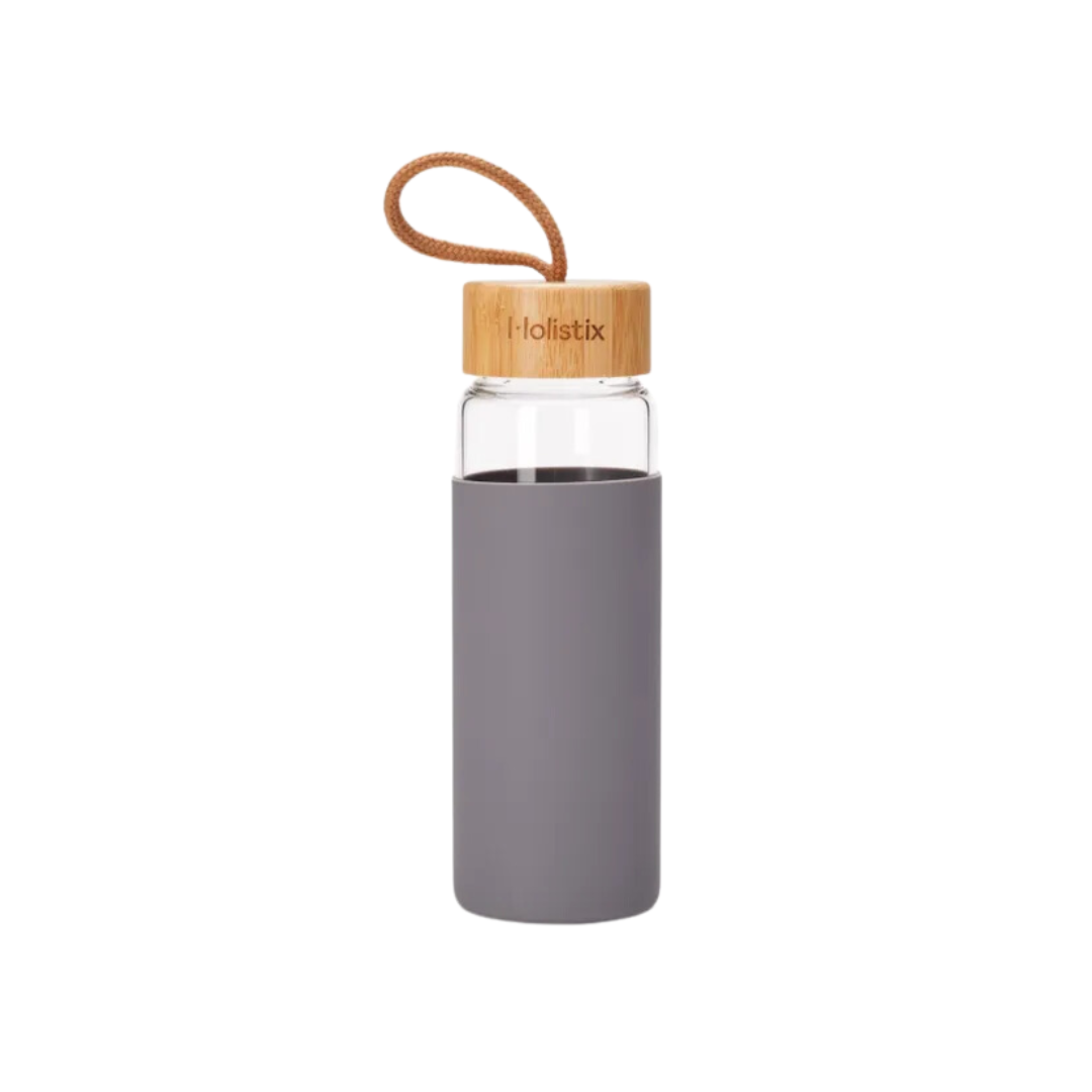 Garrafa de Vidro Cinza - Holistix