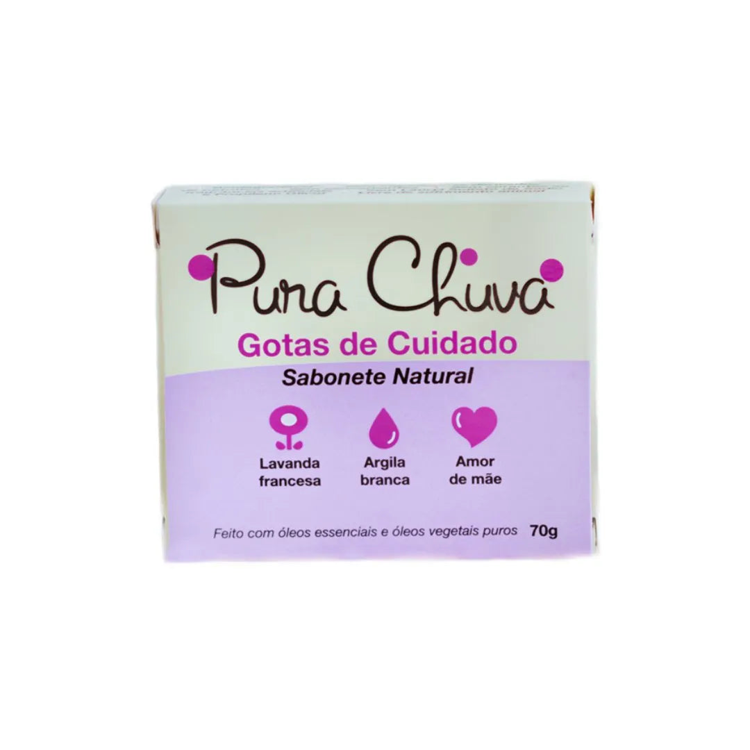 Sabonete Natural Gotas de Cuidado 70g - Pura Chuva