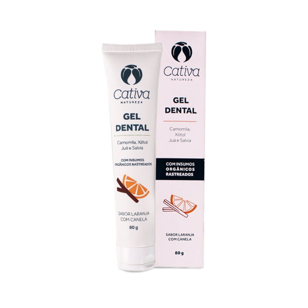 Gel Dental Laranja e Canela 80g - Cativa