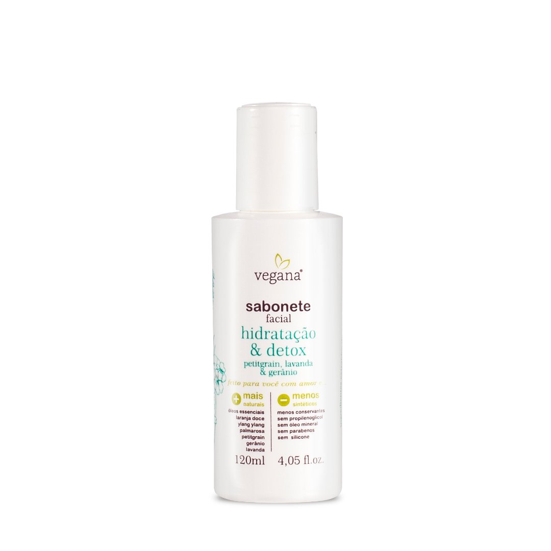 Sabonete Facial Hidratação & Detox 120ml - Vegana WNF