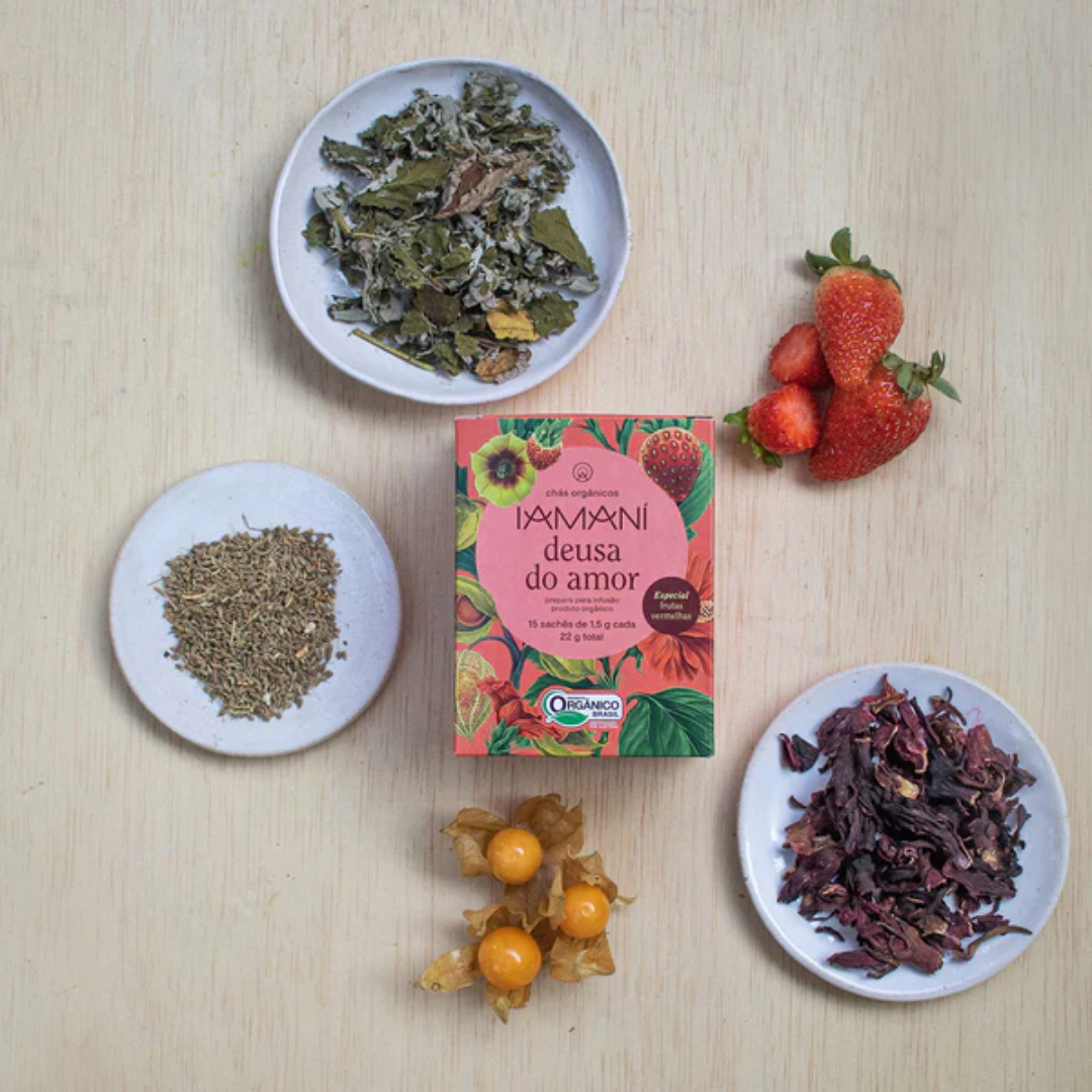 Chá Orgânico Deusa do Amor Frutas Vermelhas - Iamaní