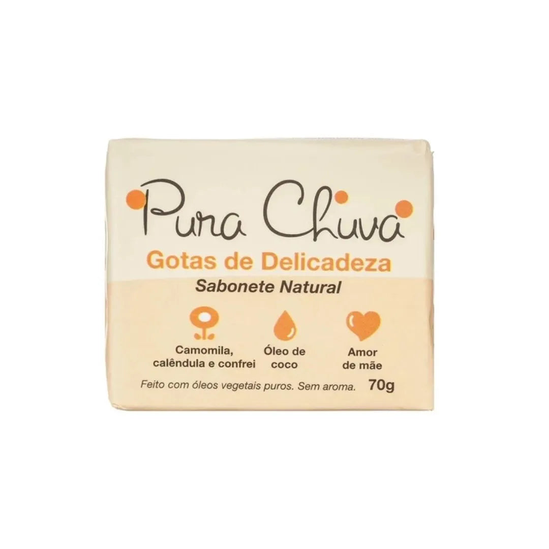 Sabonete Natural Gotas de Delicadeza 70g - Pura Chuva