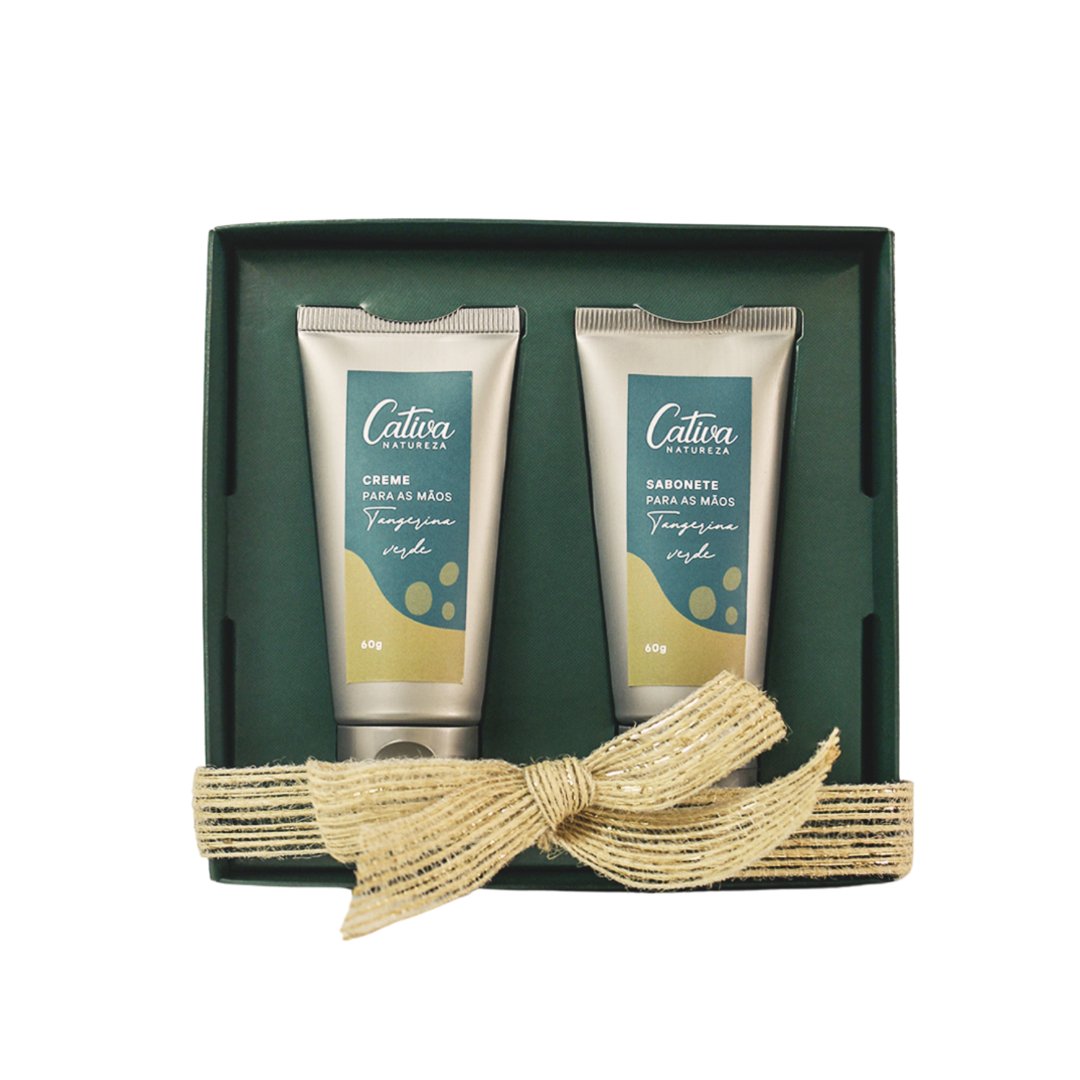 Kit Creme Mãos e Sabonete Líquido Tangerina Verde - Cativa