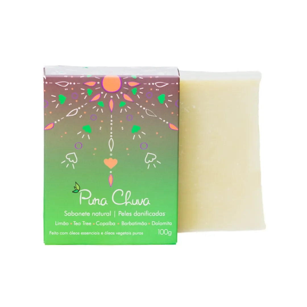 Sabonete Natural Limão, Tea Tree e Copaíba 100g - Pura Chuva