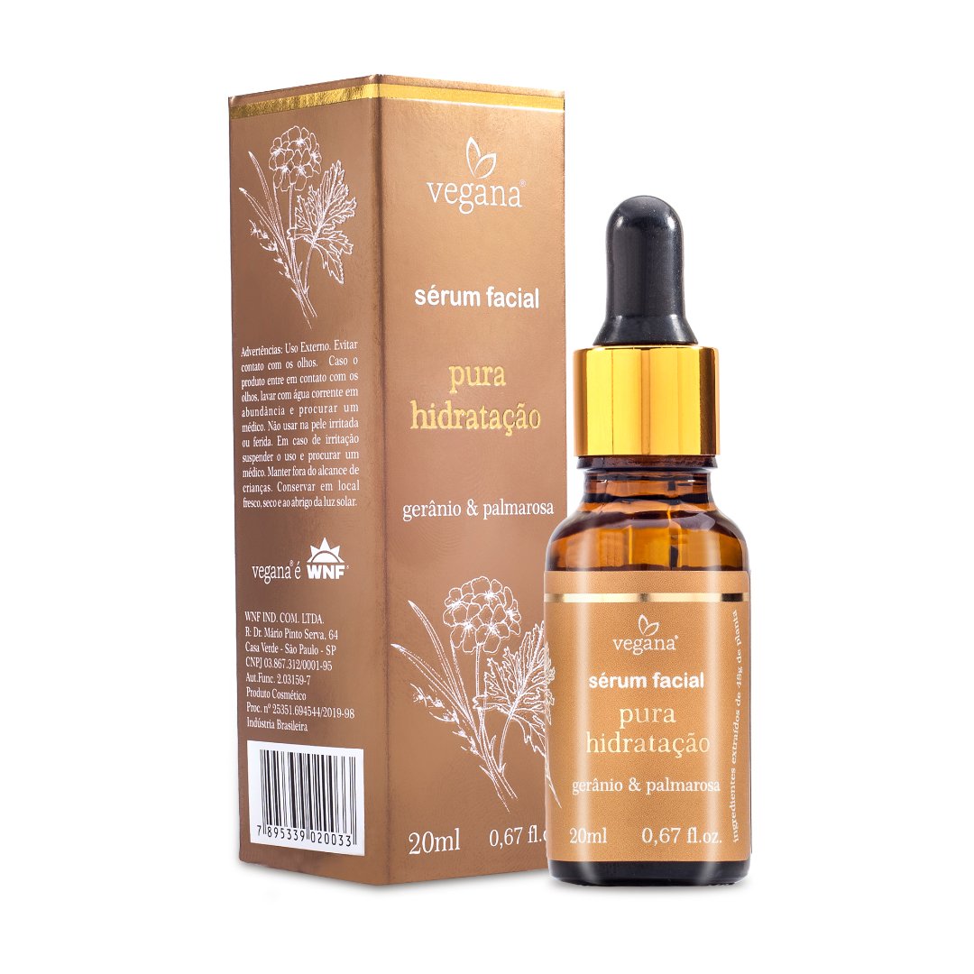 Sérum Facial Pura Hidratação 20ml - Vegana WNF