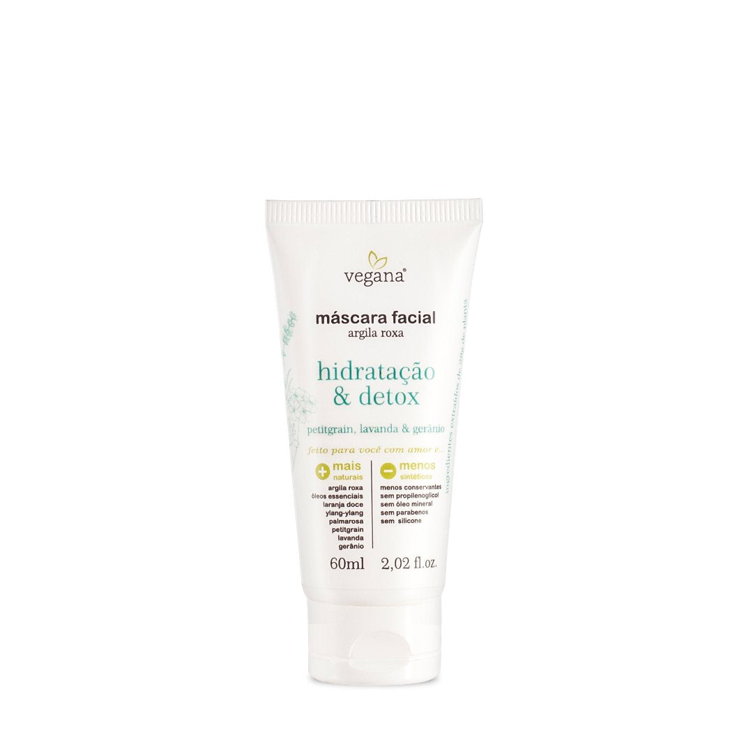 Máscara Facial Argila Roxa 60ml - Vegana WNF