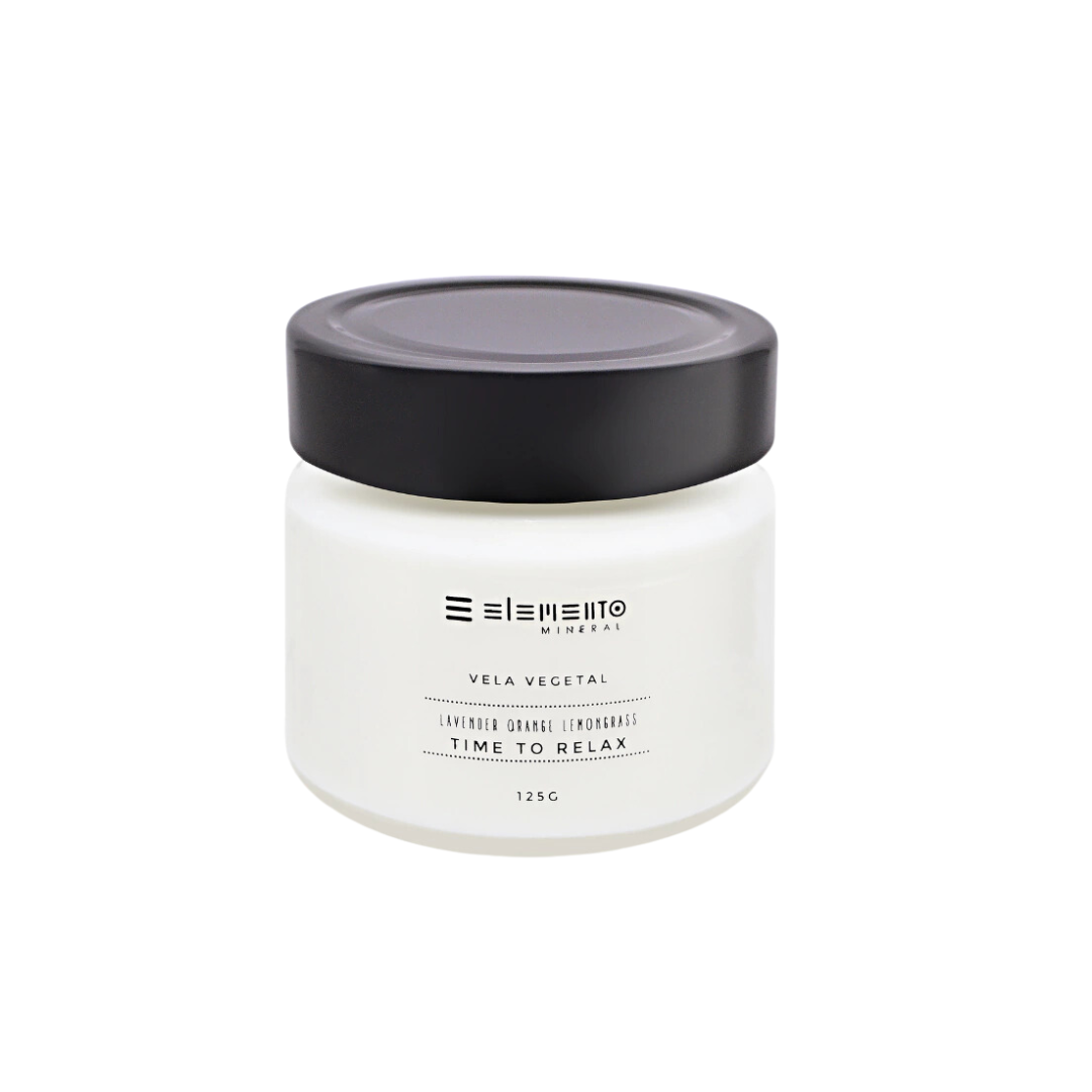 Vela Vegetal Time to Relax 125g - Elemento Mineral