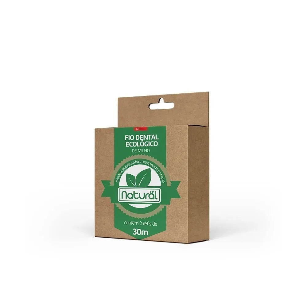 Refil Fio Dental Ecológico de Milho 2x30m - Natural