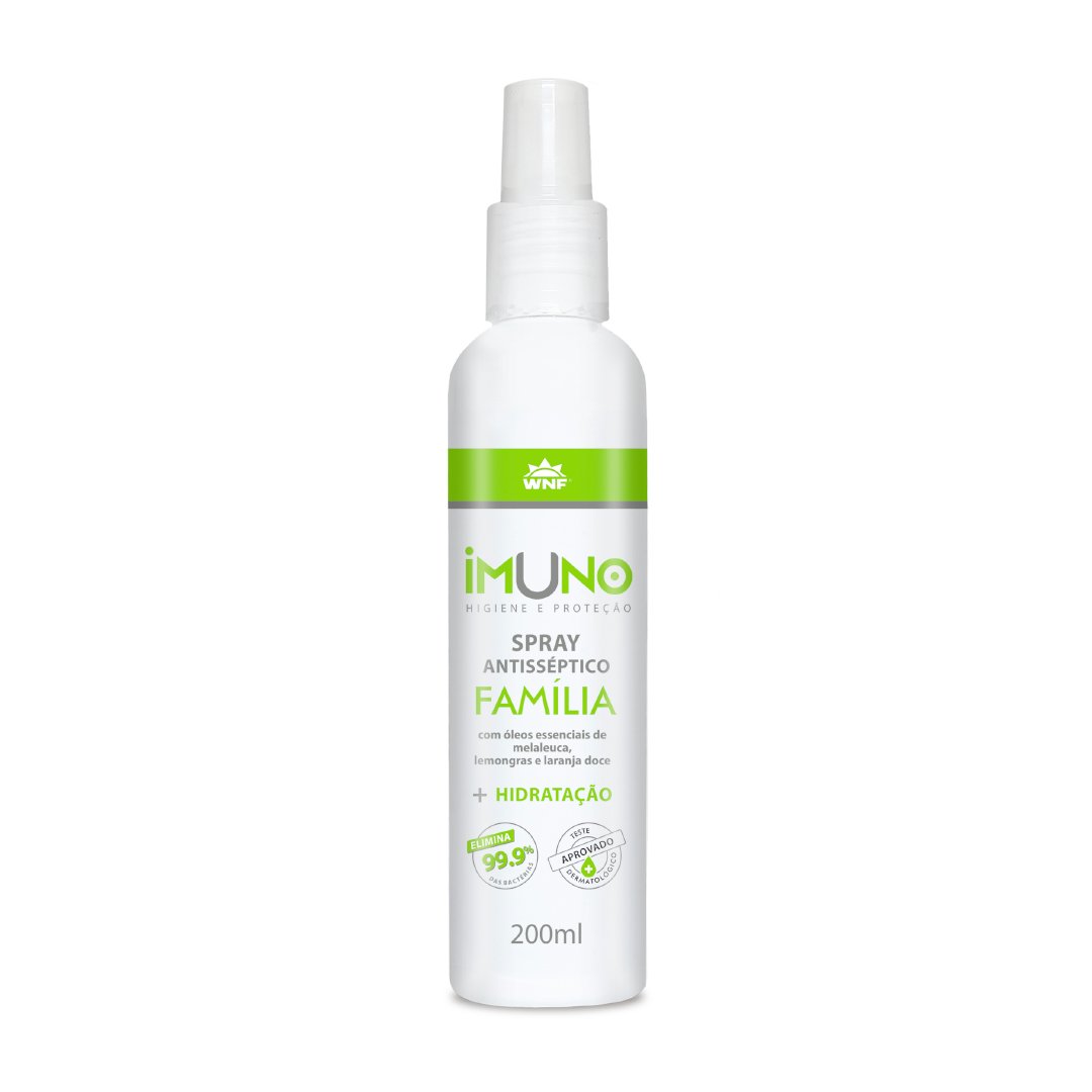 Imuno Spray Higienizador 100% Natural com Álcool 70° 200ml - WNF