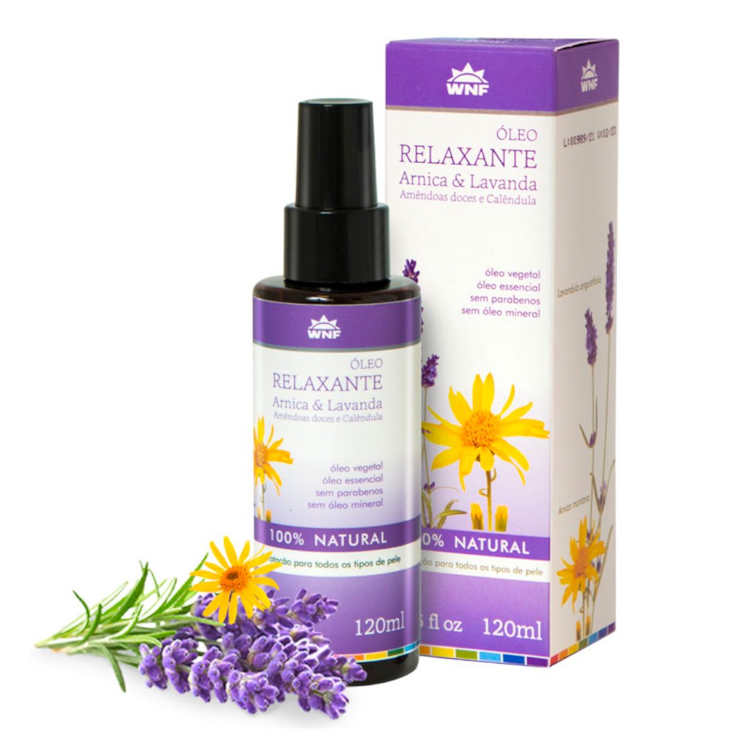 Óleo de Massagem Relaxante Arnica e Lavanda 120ml - WNF