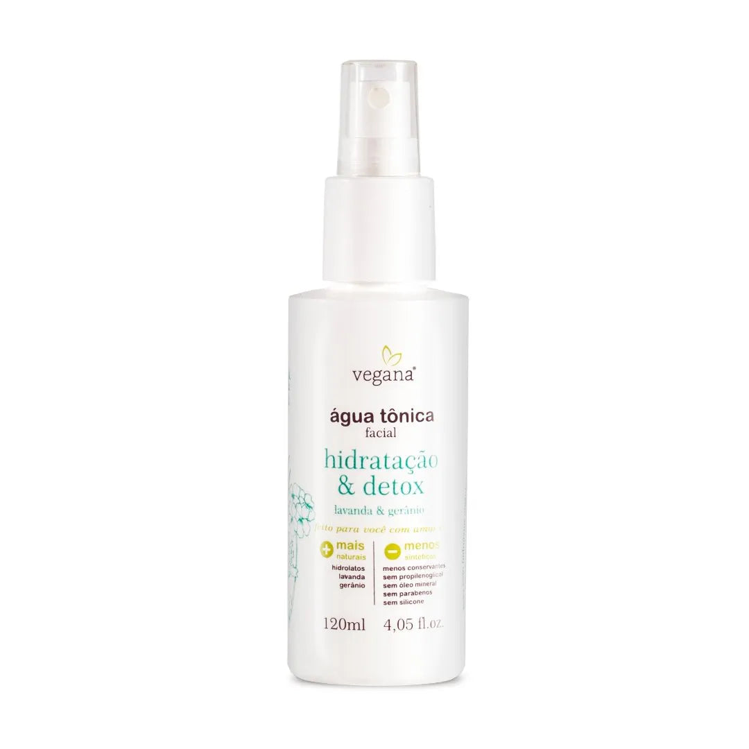 Água Tônica Facial Hidratação & Detox 120ml - Vegana WNF