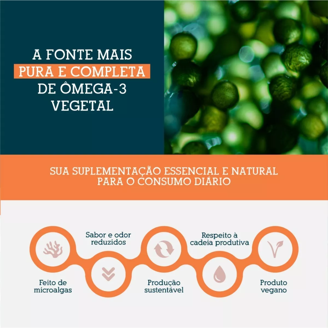 Ômega 3 Vegetal 30 Cápsulas - AH! Natu