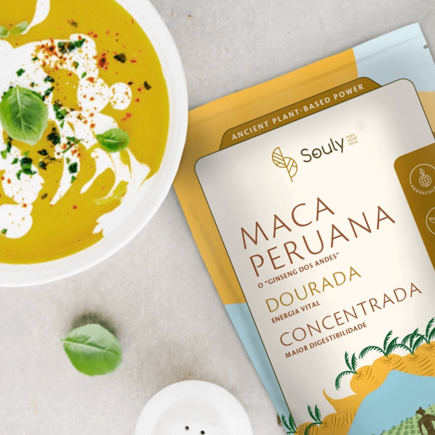 Maca Peruana Dourada em Pó 100g - Souly