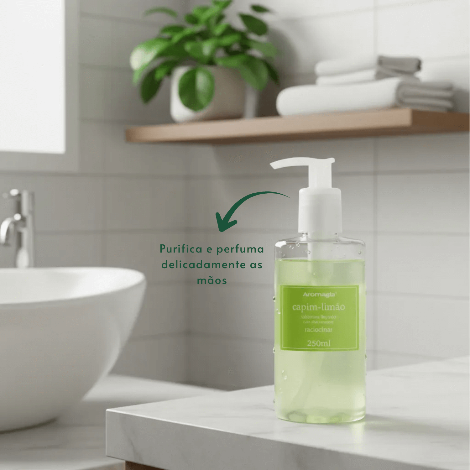 Sabonete Líquido Aromagia Capim Limão 250ml - WNF