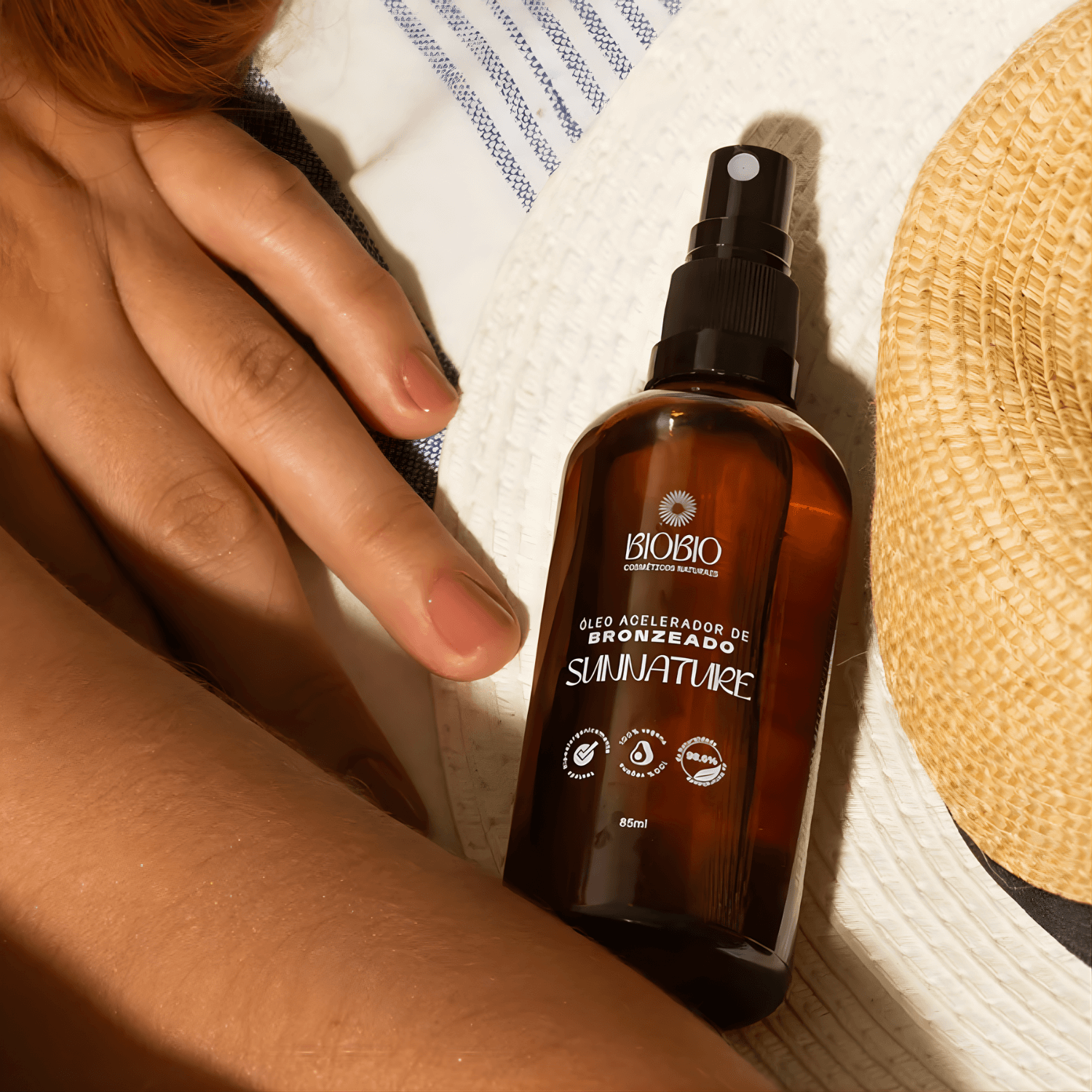 Óleo Acelerador de Bronzeado 98,6% Natural 85ml - BioBio