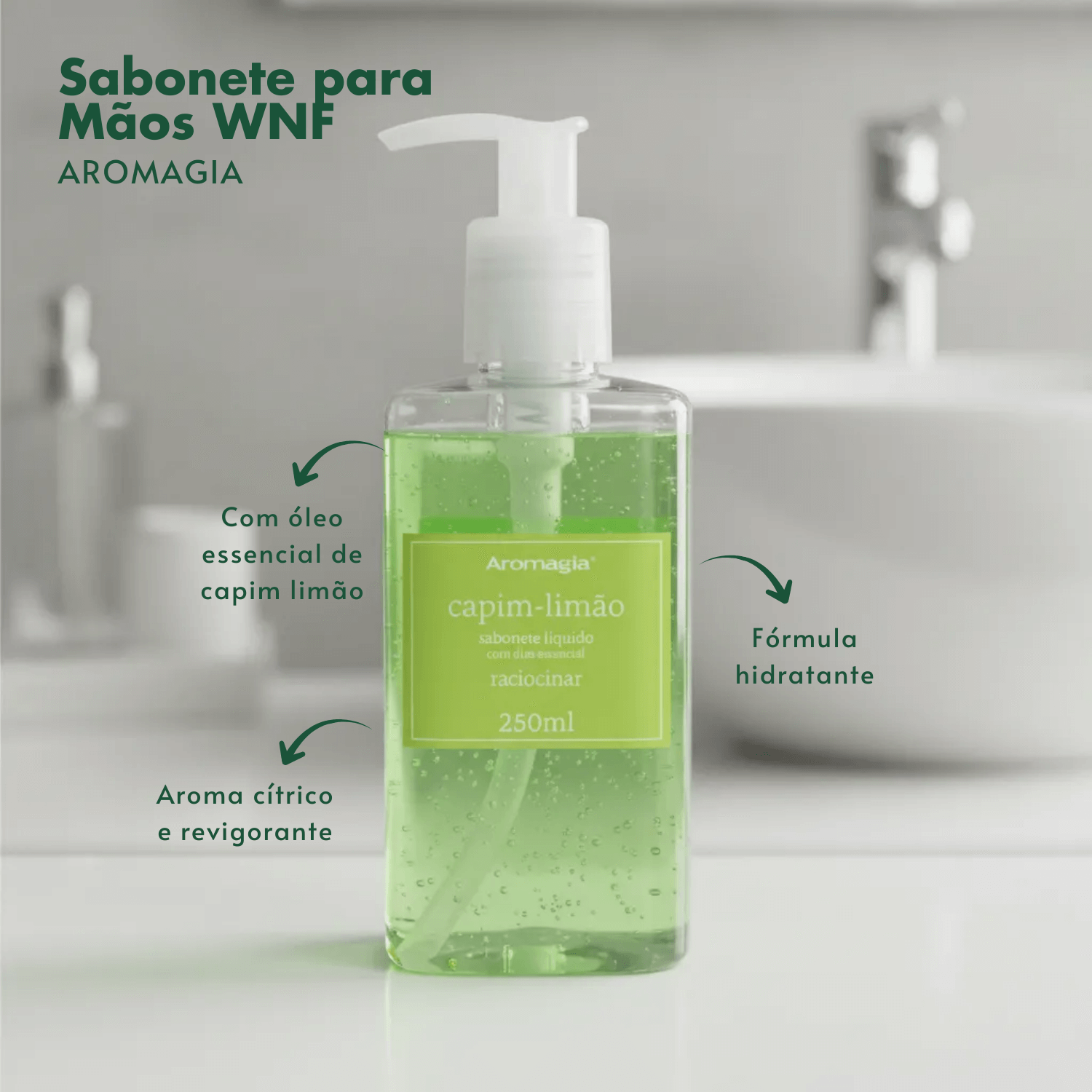 Sabonete Líquido Aromagia Capim Limão 250ml - WNF