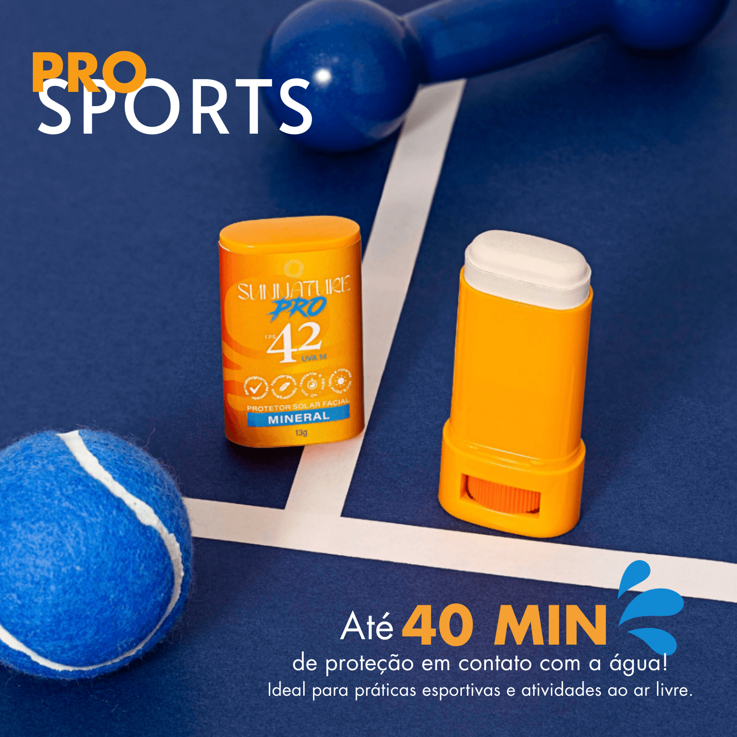 Protetor Solar Mineral em Bastão Sunnature Pro Fps 42 13g - BioBio