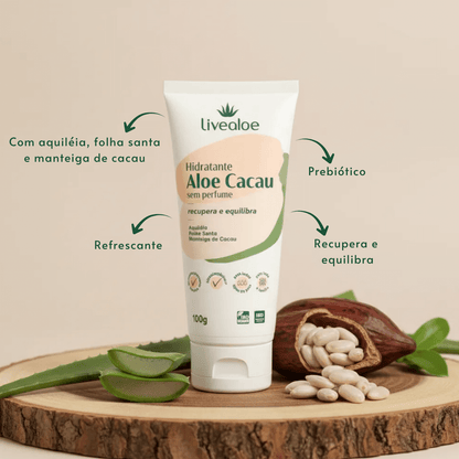 Hidratante Aloe Cacau Sem Perfume 100g - Livealoe