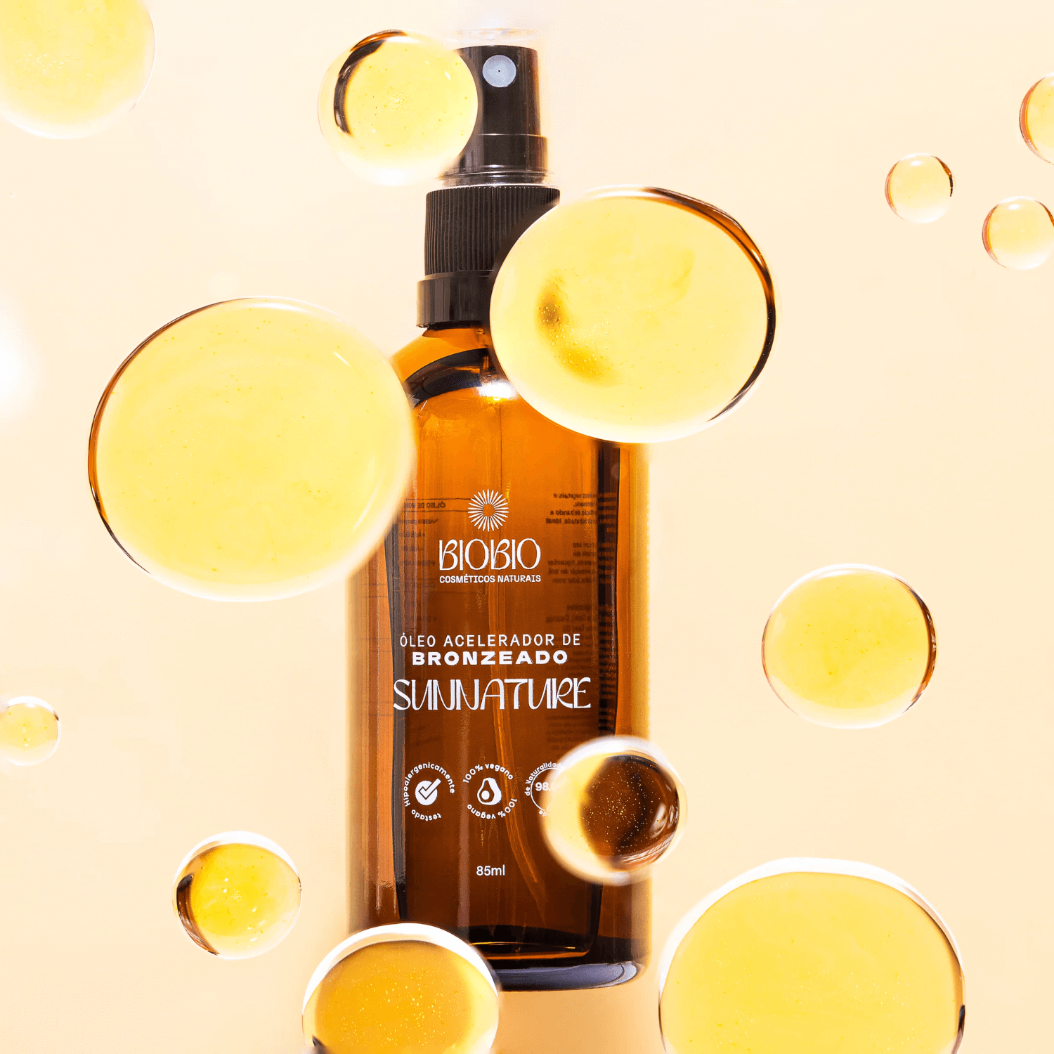Óleo Acelerador de Bronzeado 98,6% Natural 85ml - BioBio